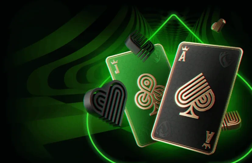 Cartas de casino ao vivo em verde do Leon casino