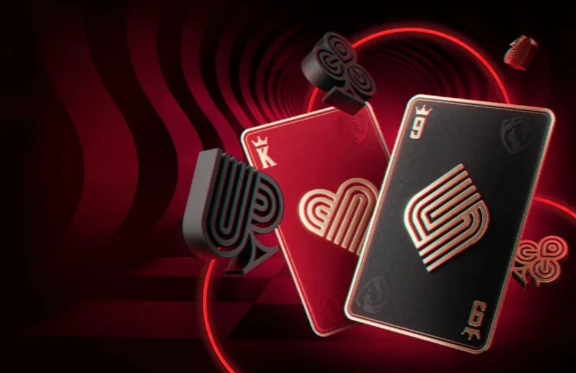 Cartas de casino ao vivo em vermelho do Leon casino
