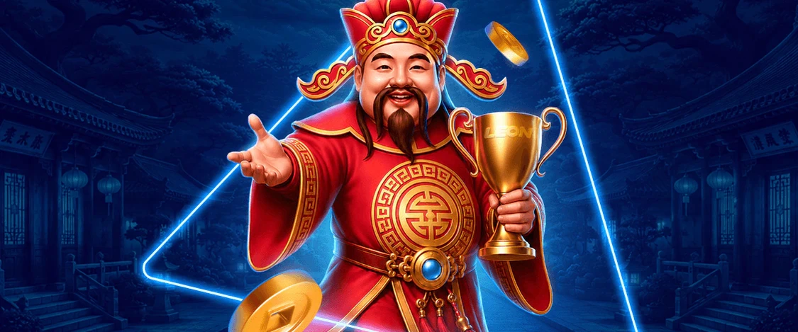 Promoção de slot com o deus da fortuna do Leon casino