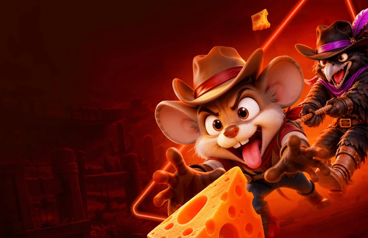 Promoção de slot com rato cowboy do Leon casino